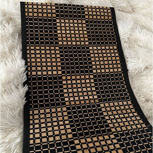 Bed Bath & Beyond Bamboo Table Runner in Black Checkers 13” X 90” - Picture 14 of 15